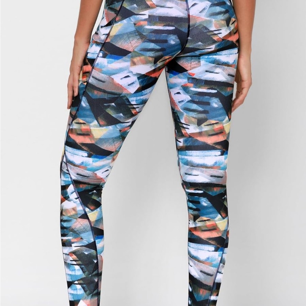 Multicolor Stainglass Abstract Leggings - Picture 4 of 10